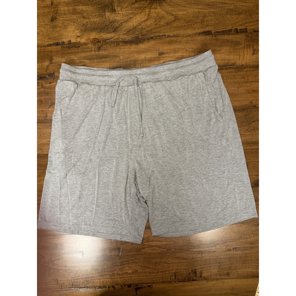 Quince Mens XL Heather Gray Jersey Lounge Shorts Elastic Waist Drawstring Pocket
